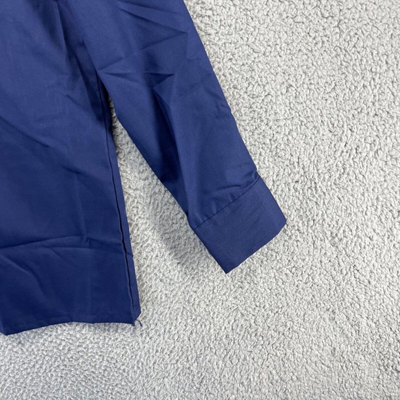 Vintage Sears Kings Road Shirt Mens Medium Blue Full Cut Perma Prest 70s 80s NOS - Picture 2 of 10